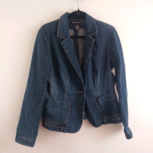 New york denim one button jacket size 10 - Picture 1 of 7